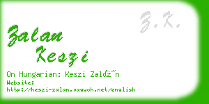 zalan keszi business card